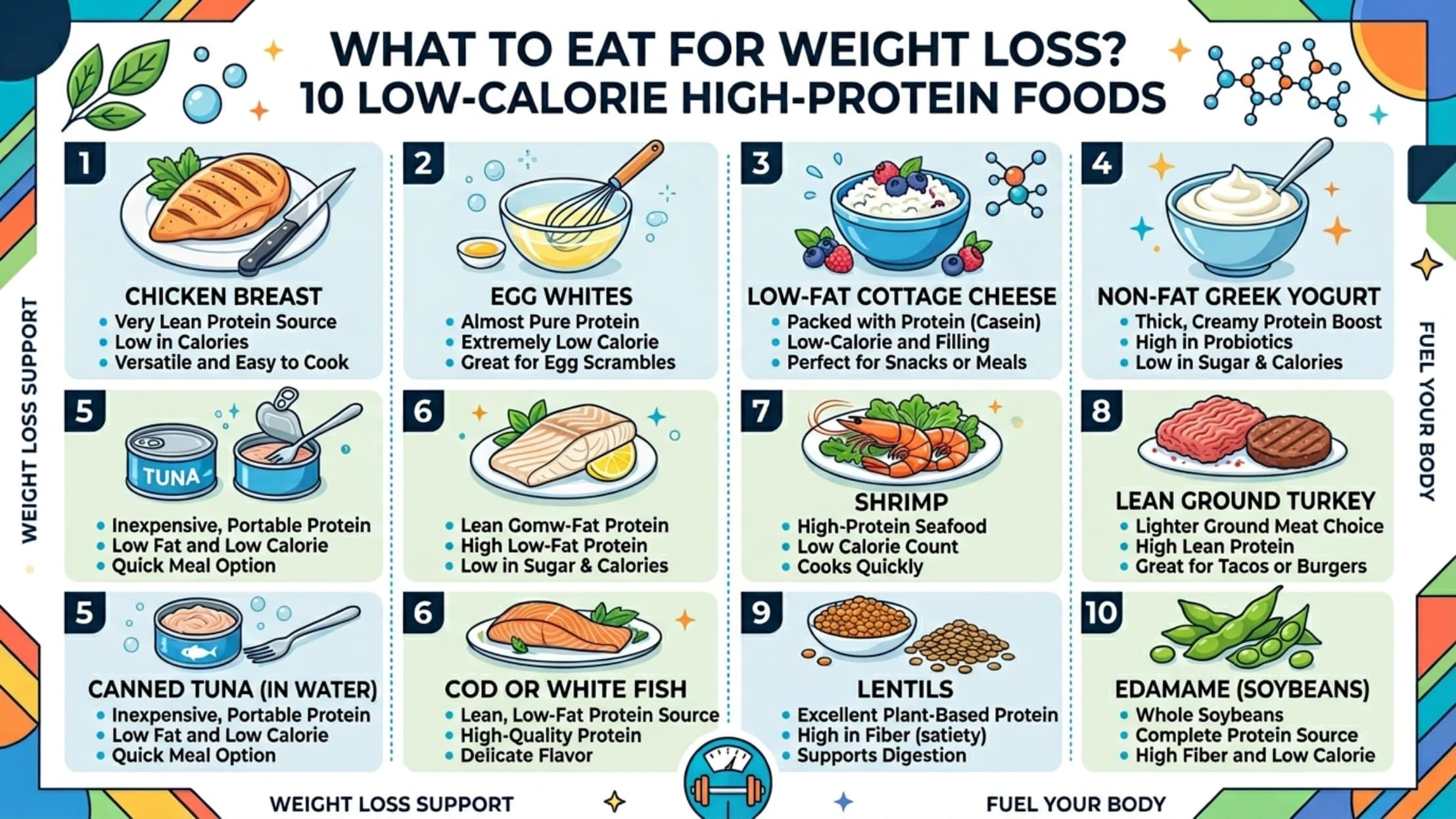 What to Eat for Weight Loss? 10 Low-Calorie High-Protein Foods